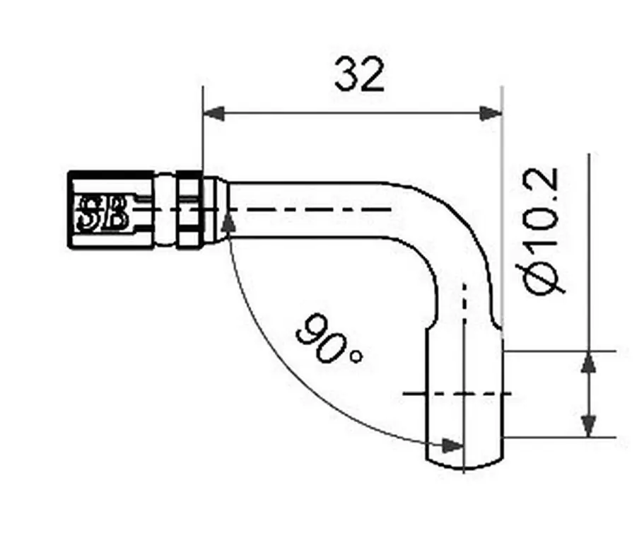 Affare Highway Hawk Occhiello piegato a 90° 7/16" - 24 (UNF) lunghezza 30mm argento per tubo freno o tubo frizione (1 pezzo)