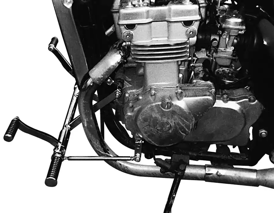 Ultime Pezzi Sistema di poggiapiedi 12 cm in avanti per Kawasaki EN 500 A fino al 1995 TÜV
