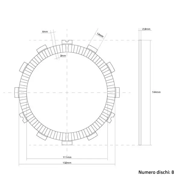 Promozione Esclusiva Dischi frizione guarniti FCC Beta XTRAINER 250 18-25