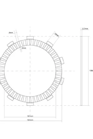 A Buon Prezzo FCC Disco frizione guarnito singolo HONDA CRM R 125 CC 90/99