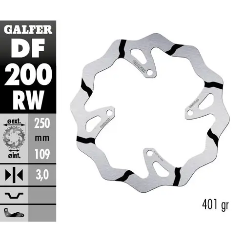 Disco freno anteriore Galfer Race Kawasaki KXF 450 06-14 Reso Gratuito
