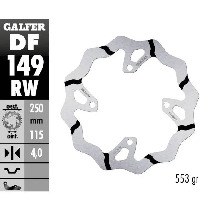 Economico Disco freno posteriore Galfer Race Kawasaki KXF 450 19-25