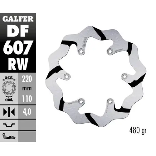 Spedizione Gratuita Disco freno posteriore Galfer Race Ktm SX-F 250 06-25