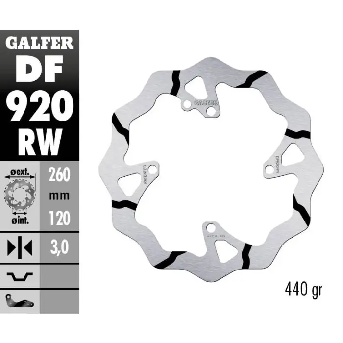 Disco freno anteriore Galfer Race Sherco 250 SEF-R 14-25 Offerta Speciale
