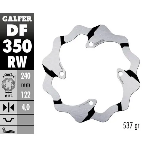 Consegna Rapida Disco freno posteriore Galfer Race Suzuki RMZ 250 07-25