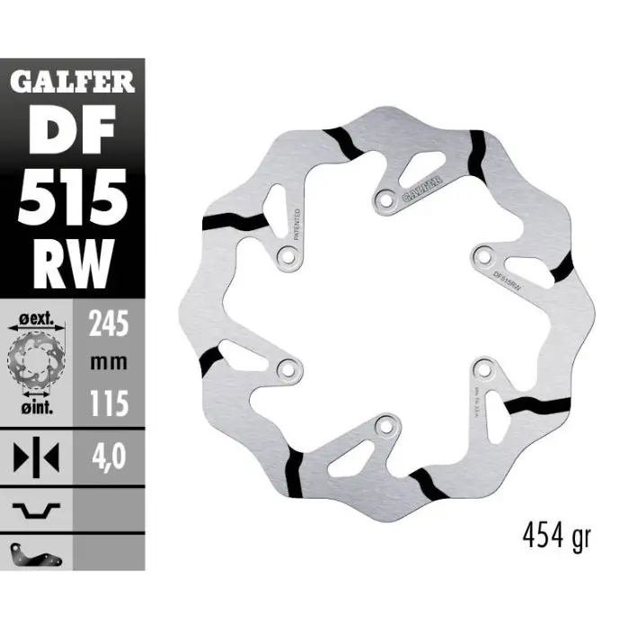 Disco freno posteriore Galfer Race Yamaha YZF 450 18-19 Di Tendenza