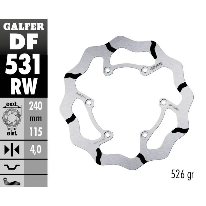 Offerta Limitata Disco freno posteriore Galfer Race Yamaha YZF 450 20-25
