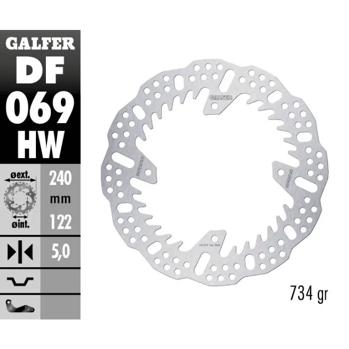 Disco freno posteriore Galfer Shark Honda CRF 250R 04-25 - 5 mm Bestseller