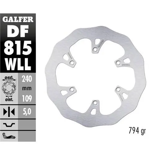 Offerta Del Giorno Disco freno posteriore Galfer Wave Beta RR 200 19-25 pieno