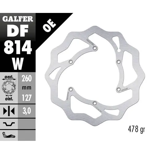 Direttamente Dal Produttore Disco freno anteriore Galfer Wave Beta RR 400 13-14