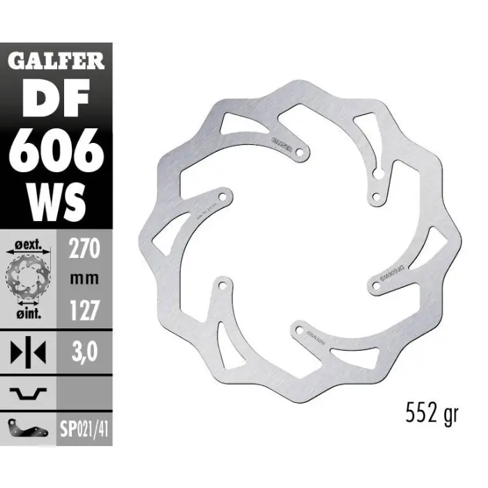 A Buon Prezzo Disco freno anteriore Galfer Wave Gas Gas MC-F 250 21-25 maggiorato