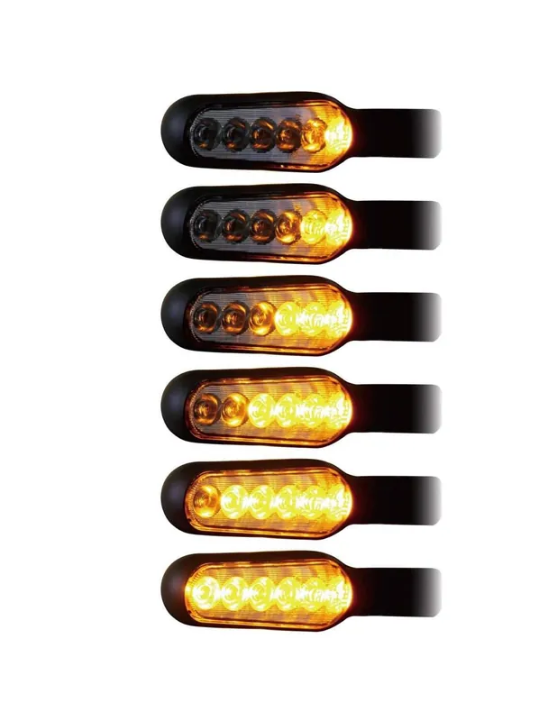 Cp.indicatori direzione allum.led "STELLAR" luce sequenziale, corpo nero, E-MARKED DAYTONA Solo Oggi