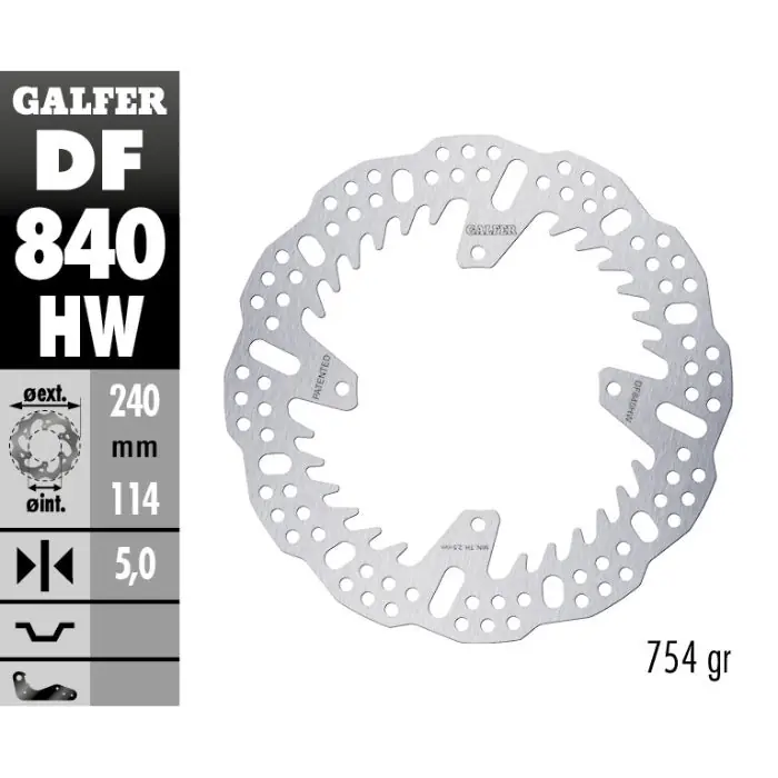 Sconto Disco freno posteriore Galfer Shark Tm MX 300 15-25 - 5 mm