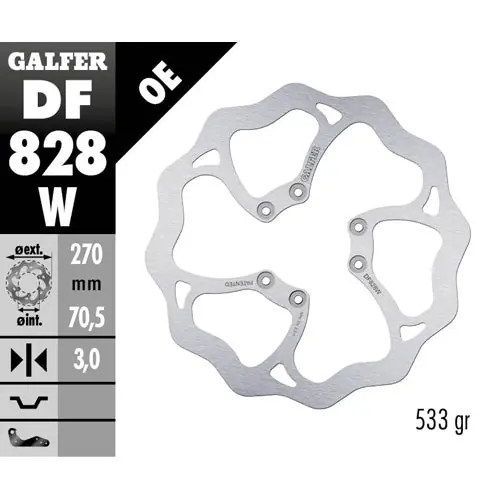 Disco freno anteriore Galfer Wave Tm MX 450 F 04-25 Offerta Limitata