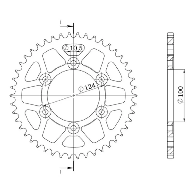 Corona in alluminio 46 denti passo 520 DUCATI Monster (600M) 600 CC 98 Saldi