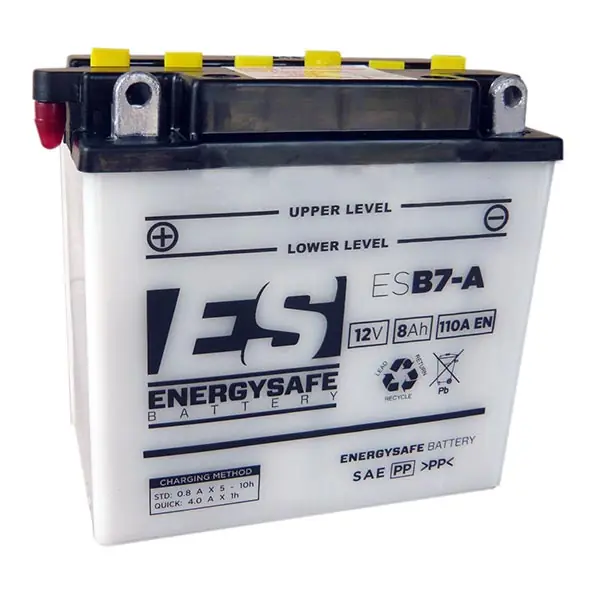 Consegna Rapida Batteria Moto Energysafe ESB7-A 12V/8Ah senza acido a corredo