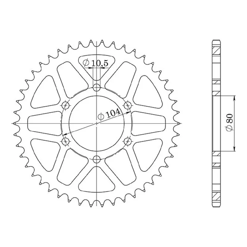 Ultime Pezzi Corona in acciaio 43 denti passo 520 KAWASAKI ZX6R Ninja 600 CC 07/16