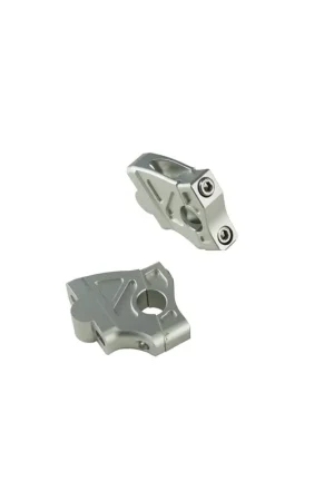 Bestseller Riser moto in alluminio lucido per manubrio 22,2mm, arretrati e rialzati (Coppia)