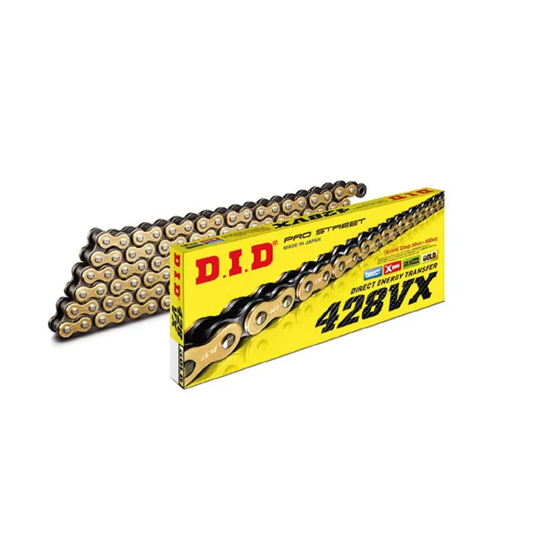 DID Catena di trasmissione 428VX Gold & Black 108 maglie con giunto a clip FJ Miglior Prezzo