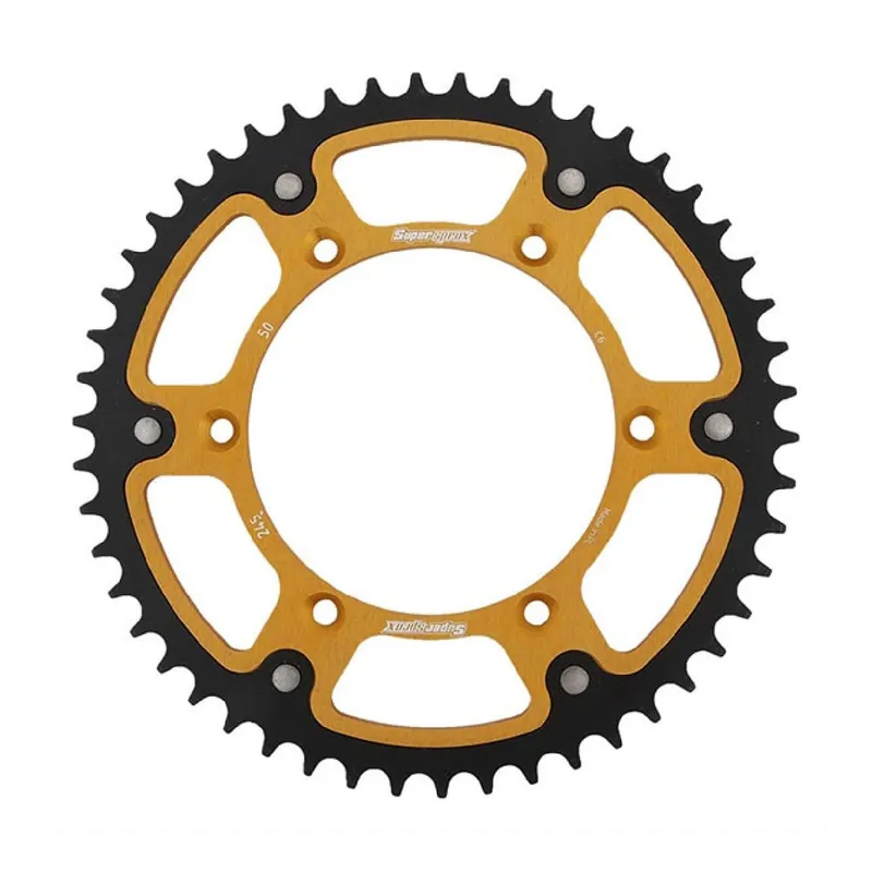 Supersprox Corona alluminio STEALTH RST ORO 520 50 denti YAMAHA WR F 250 CC 07 Sconto