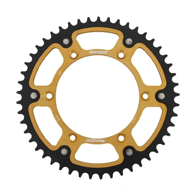 Supersprox Corona alluminio STEALTH RST ORO 520 49 denti YAMAHA WR 2T 125 03/04 Professionale