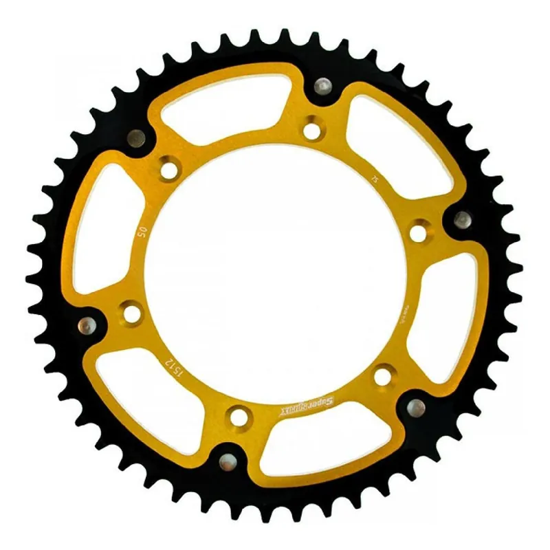 Supersprox Corona alluminio STEALTH RST ORO 520 50 BETA RR Enduro 350 11/12 Vendita Finale