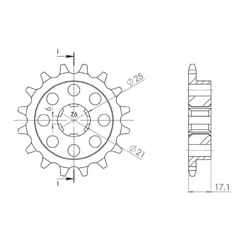 Prezzo Ridotto Pignone in acciaio 15 denti passo 530 HONDA VF F (NC13) 400 CC 83/86
