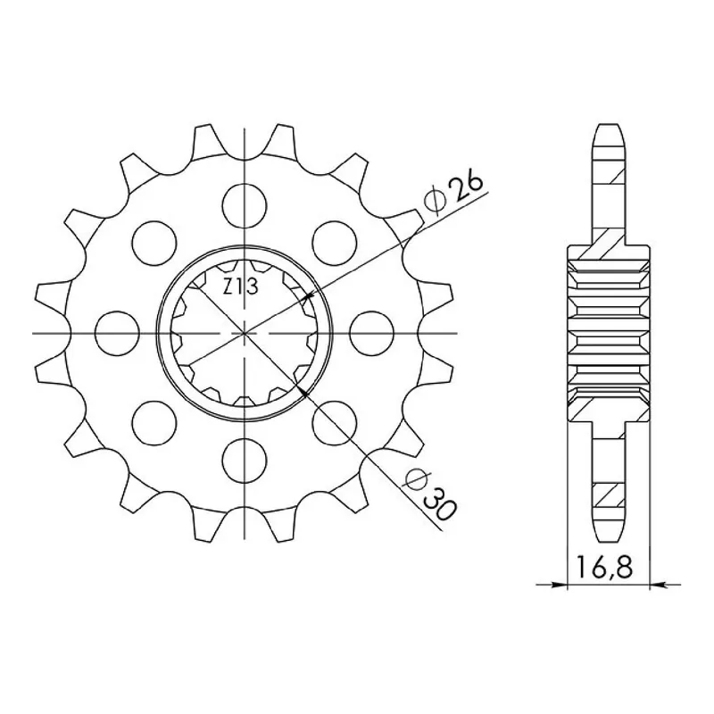 Pignone in acciaio 15 denti passo 525 HONDA CB F (RC47) 650 CC 14/16 Offerta Del Giorno